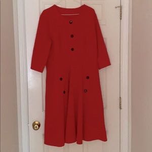 Women’s A line red dress with black buttons sz 2x